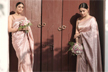 Keerthy Suresh in a blush pink saree takes her maid of honour duties to stylish new heights